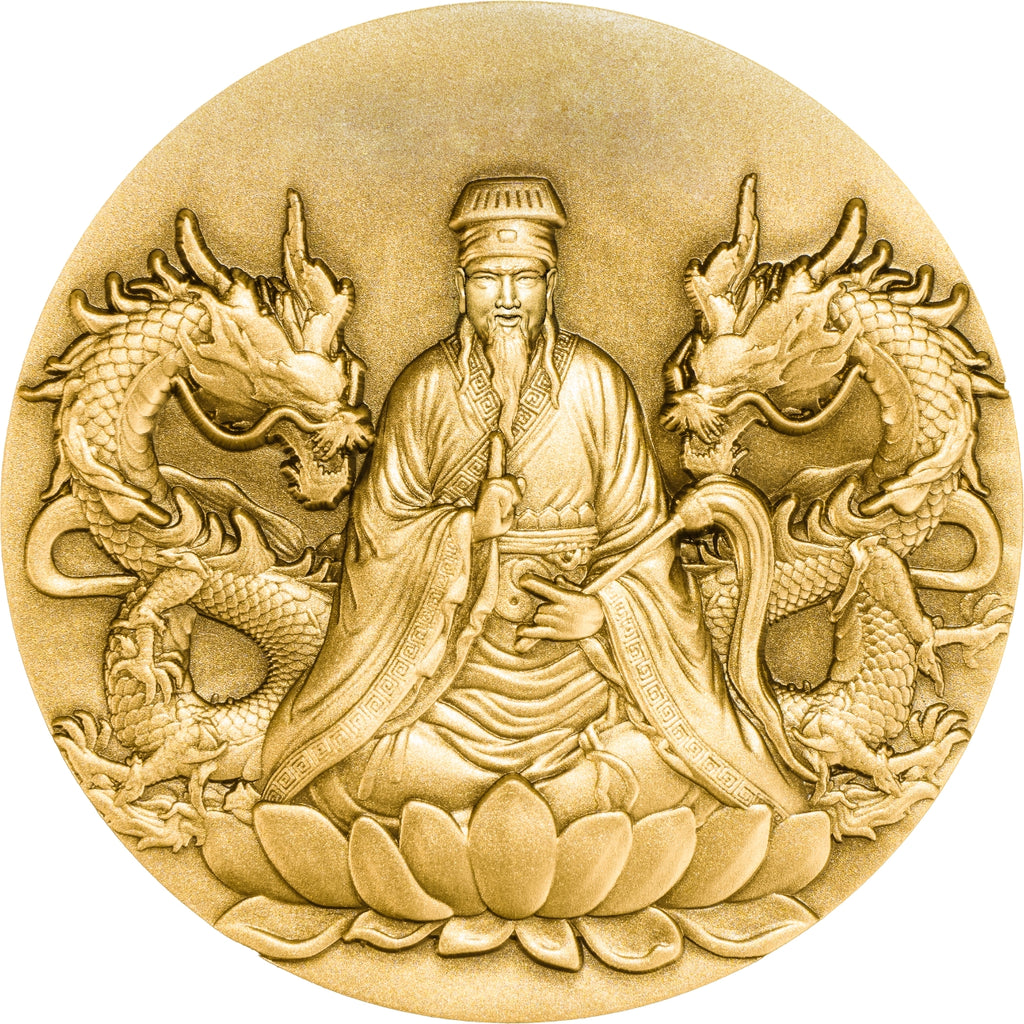 Grand Master LEE CHUN FENG (六壬仙师 李淳風銀幣) - 1 oz 999 Fine Silver Coin  ( Gold Plated )