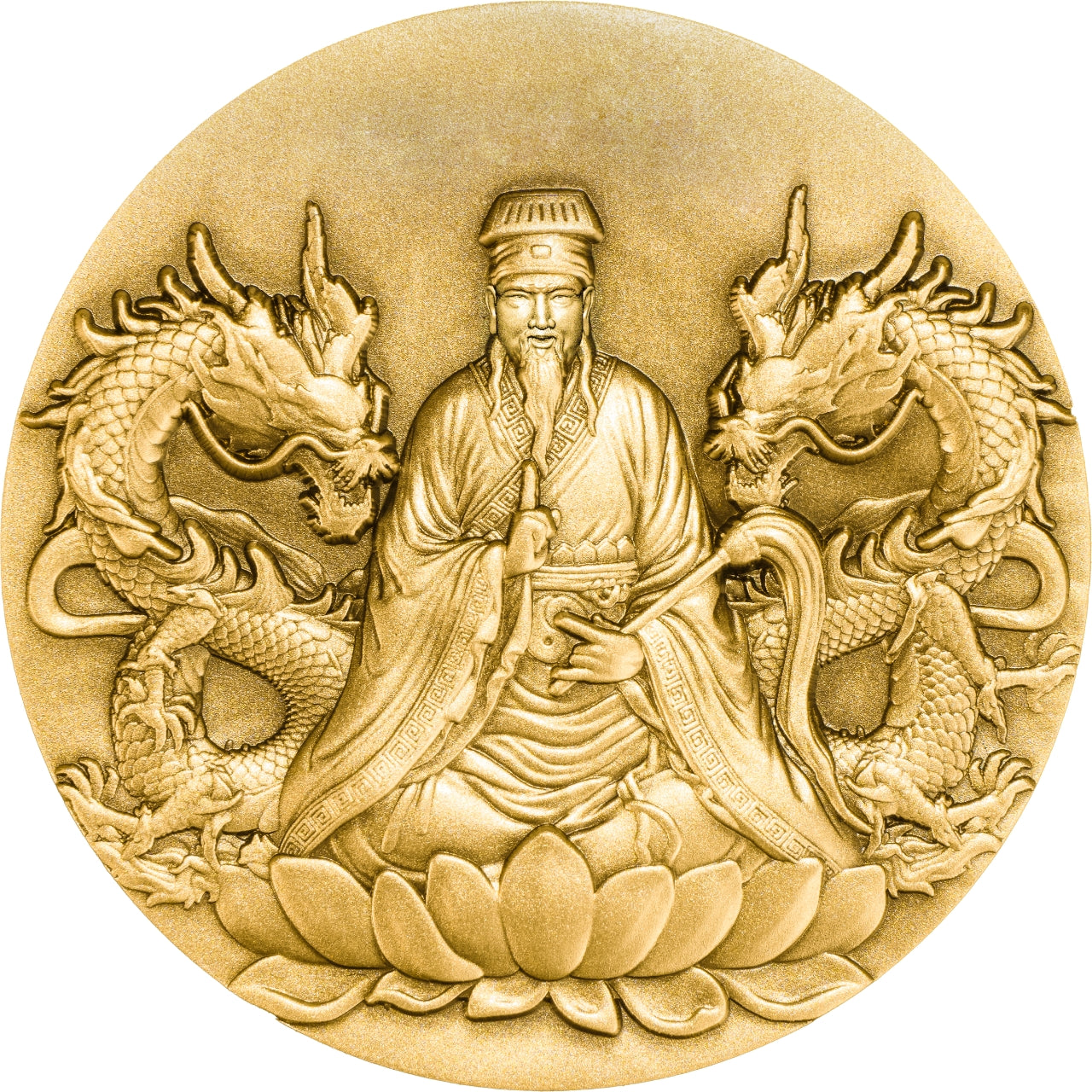 Grand Master LEE CHUN FENG (六壬仙师 李淳風銀幣) - 1 oz 999 Fine Silver Coin  ( Gold Plated )